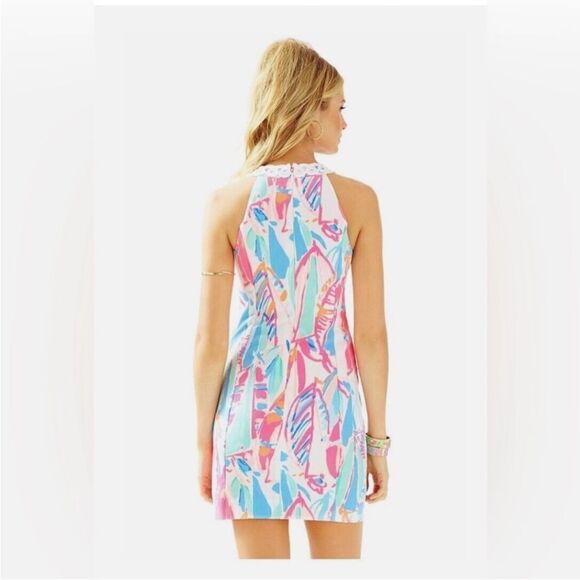 Lilly Pulitzer Lynn Out to Sea Embroidered Mini Dress } Size 2 - Picture 3 of 9